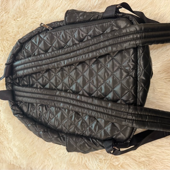 Oliver Thomas Quilted Black Backpack - Picture 3 of 8
